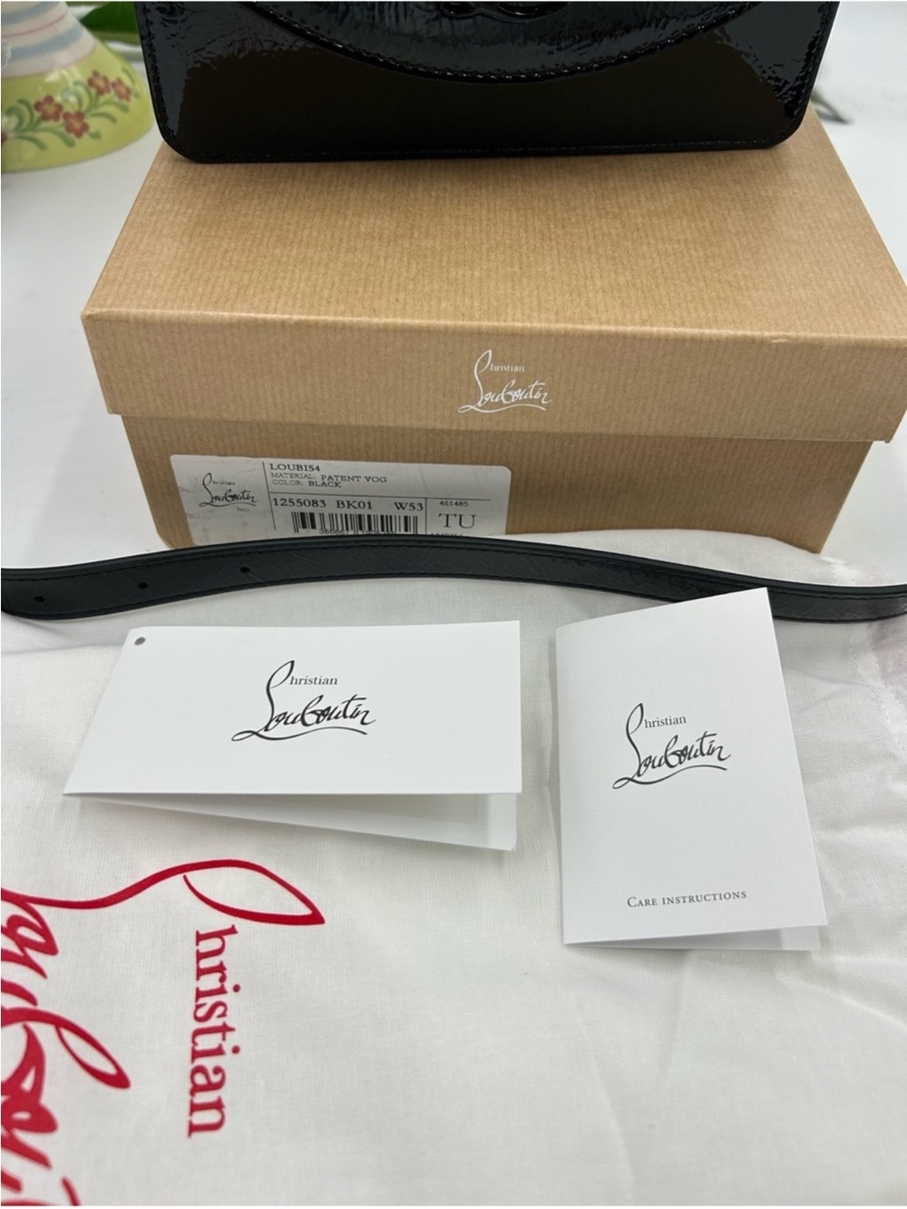 Women’s Christian Louboutin LOUBI 54 patent leather Crossbody bag made in Italy - Picture 4 of 15